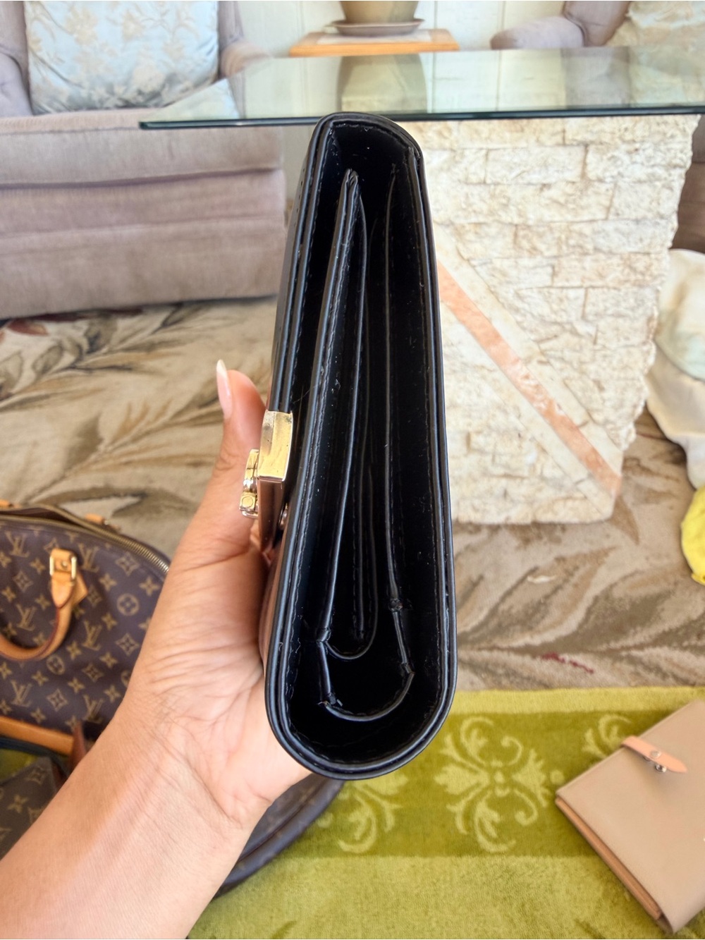 Ferragamo Wallet Black/Silver πππ - Picture 2 of 7